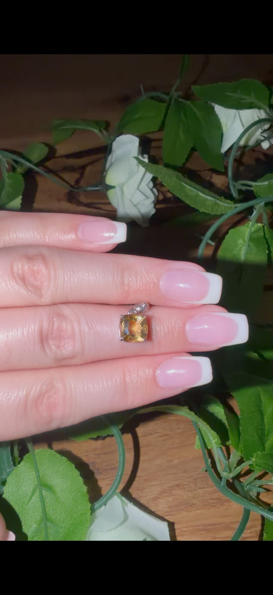 Citrin Kettenanhänger