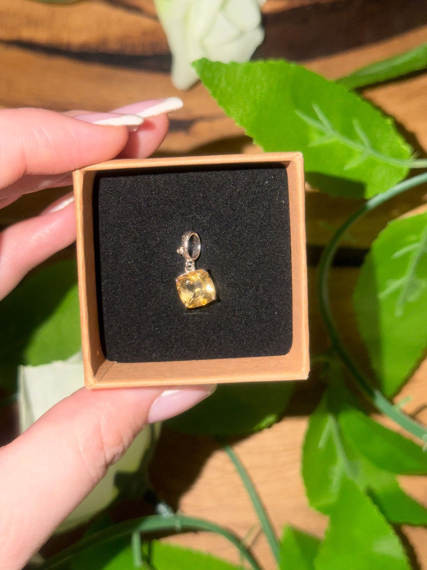 Citrin Kettenanhänger
